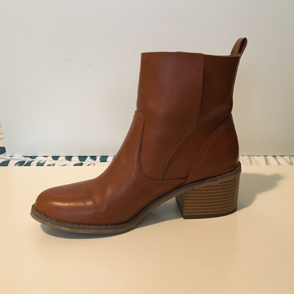 Brown ankle booties